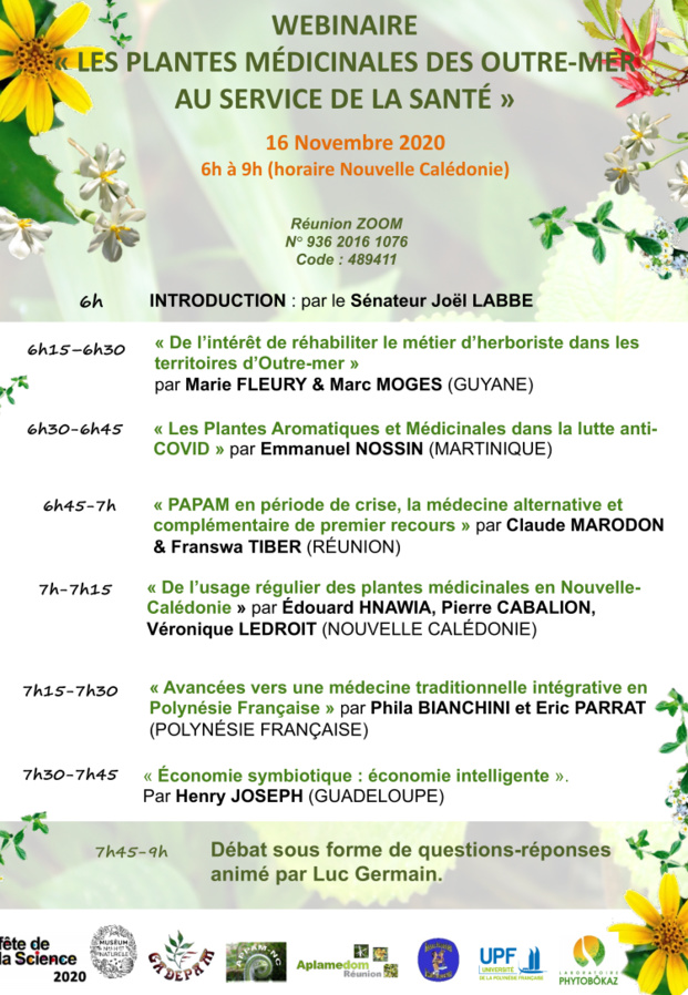 WEBINAIRE "LES PLANTES MEDICINALES DES OUTRE-MER" WEBINAIRE "LES PLANTES MEDICINALES DES OUTRE-MER"