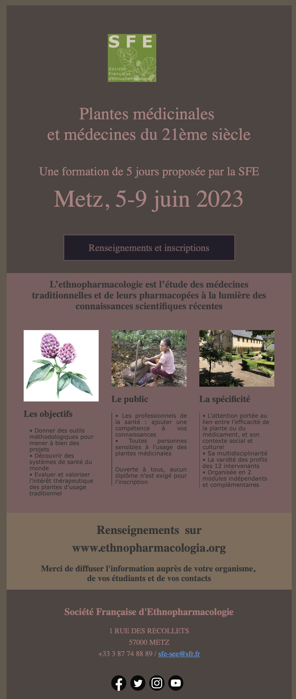 Formation SFE à Metz du 5 au 9 juin 2023